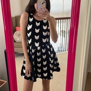 Cat print dress